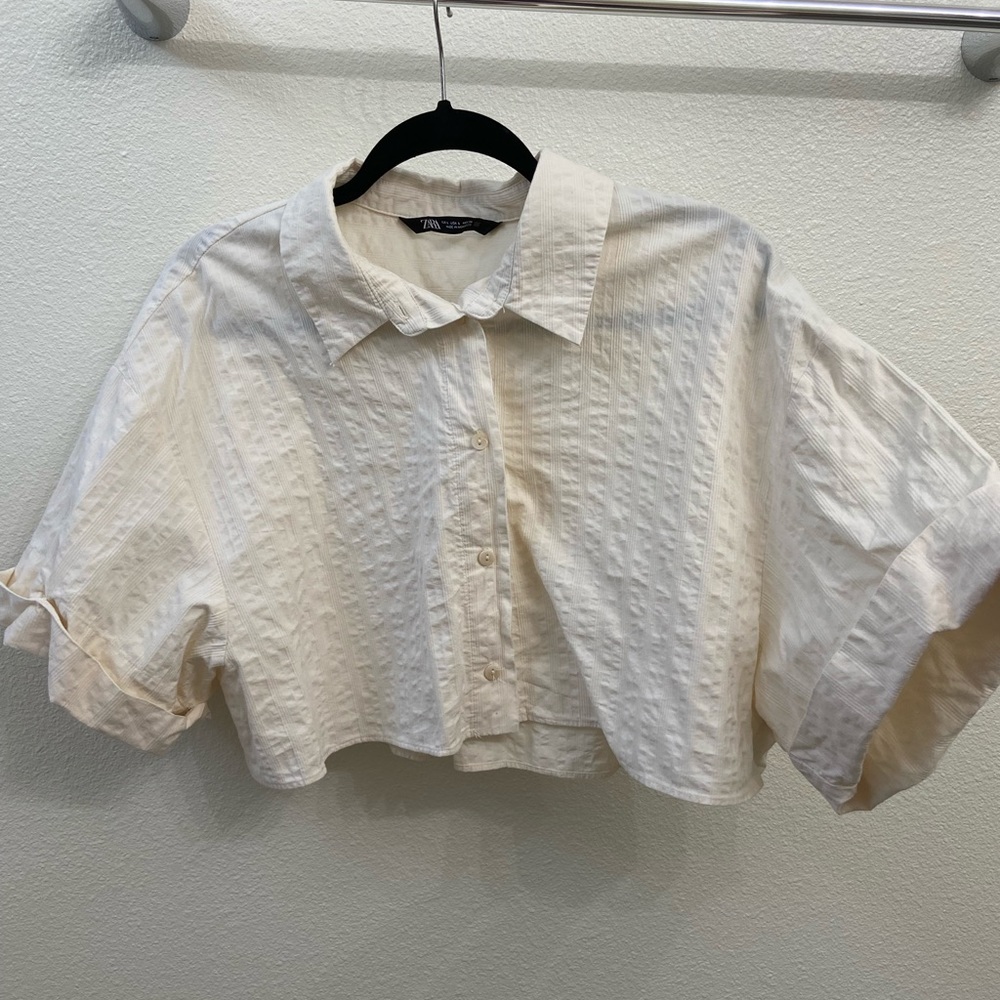 Zara blouse crop top, size L